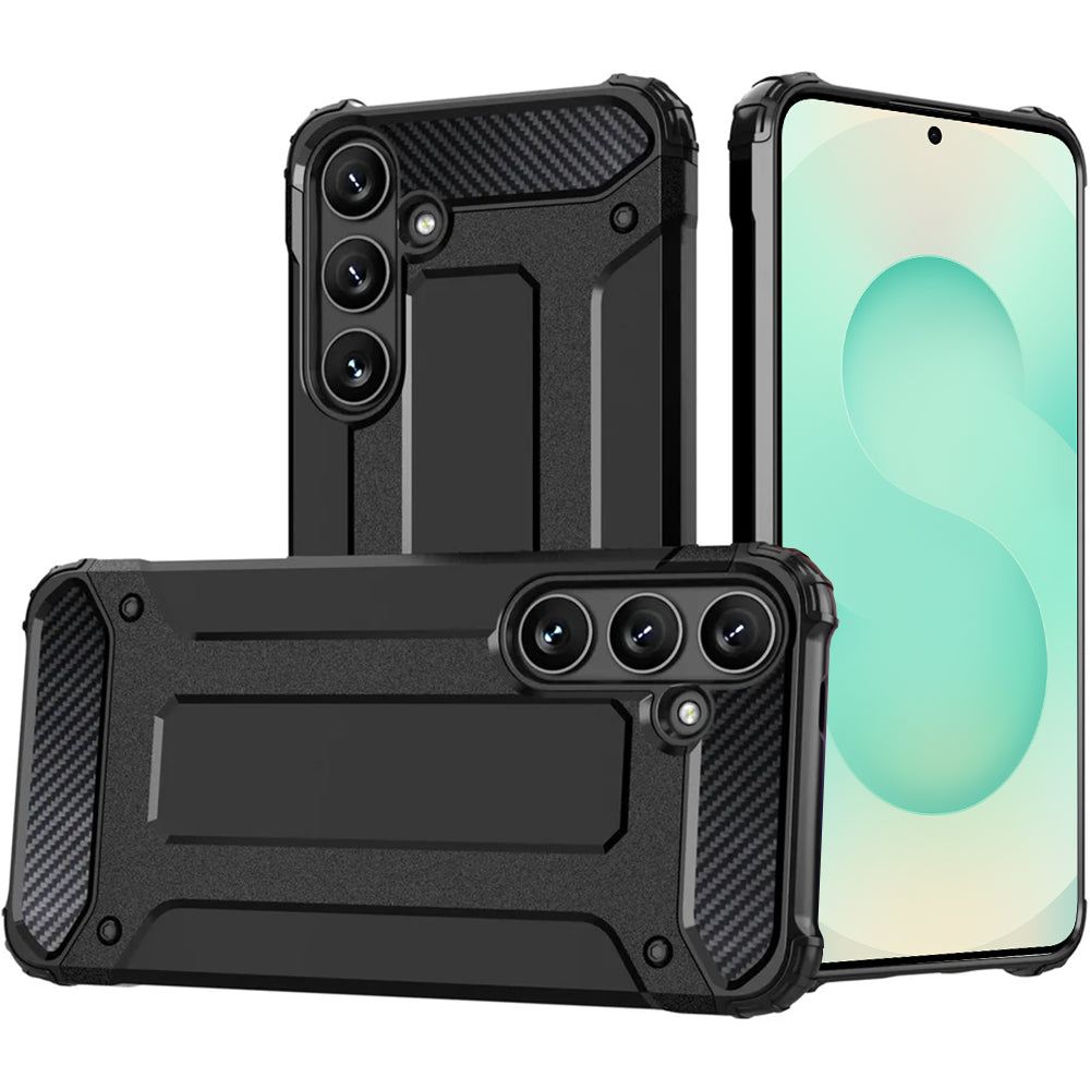 Maska za Samsung Galaxy S25 S931, Techsuit, Hybrid Armor, Crna