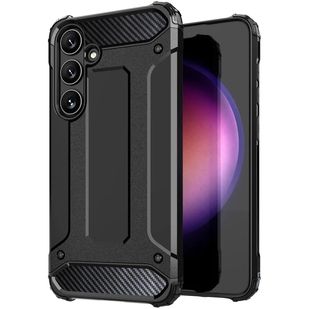 Maska za Samsung Galaxy S25 S931, Techsuit, Hybrid Armor, Crna