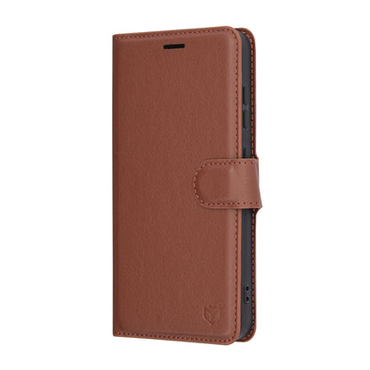 Futrola za Samsung Galaxy S25 S931, Techsuit, Kožna Folio, Smeđa