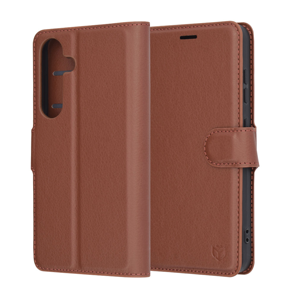 Futrola za Samsung Galaxy S25 S931, Techsuit, Kožna Folio, Smeđa