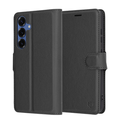 Futrola za Samsung Galaxy S25 S931, Techsuit, Kožna Folio, Crna
