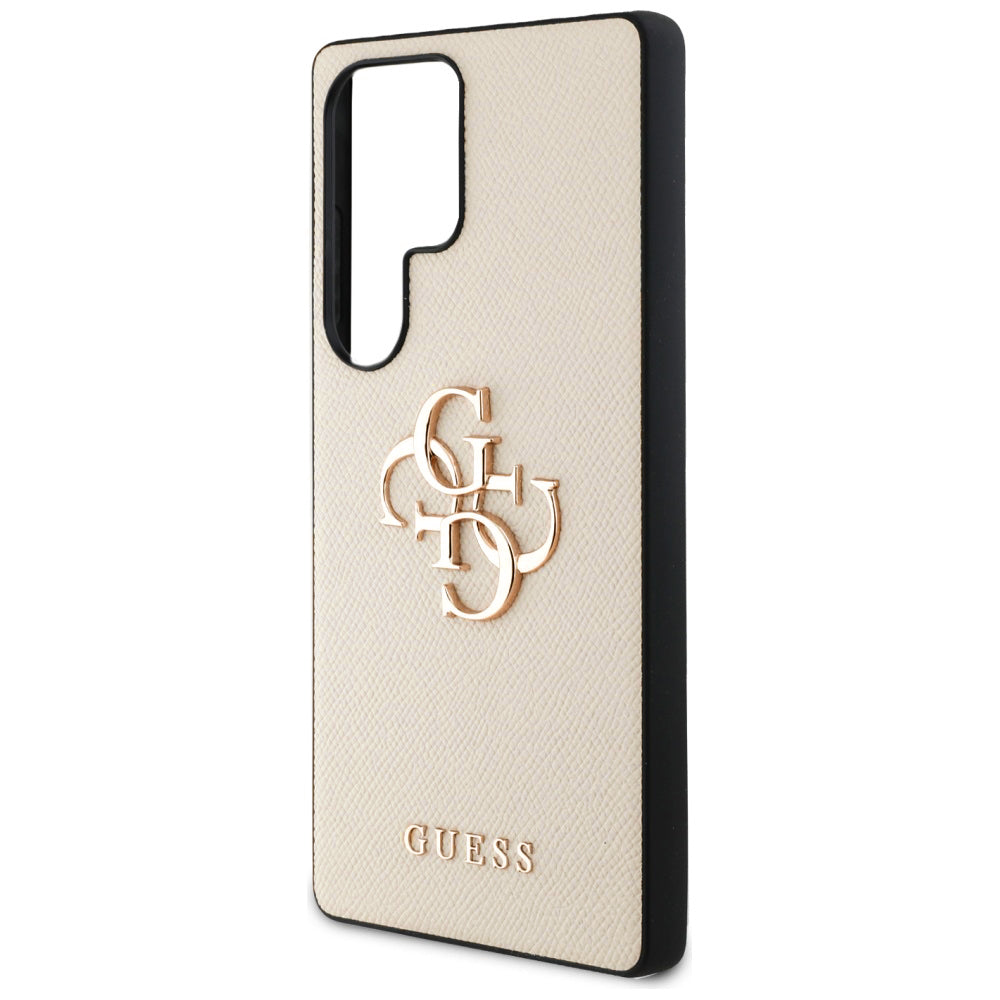 Futrola za Samsung Galaxy S25 Ultra S938, Guess, 4G Grained Big and Classic Logo, Bež