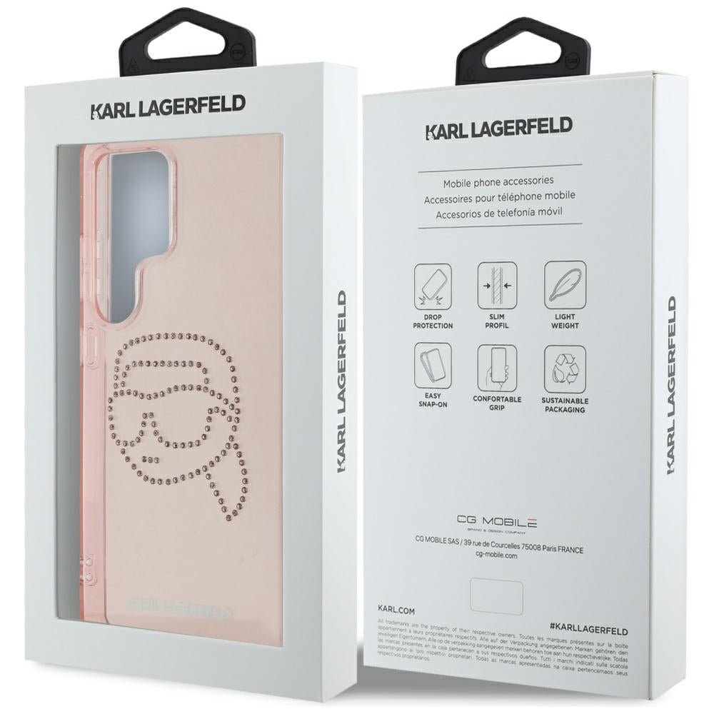 Futrola za Samsung Galaxy S25 Ultra S938, Karl Lagerfeld, IML Luxury Karl's Head, Roza
