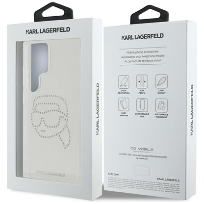 Futrola za Samsung Galaxy S25 Ultra S938, Karl Lagerfeld, IML Rhinestones Karl's Head, Prozirna