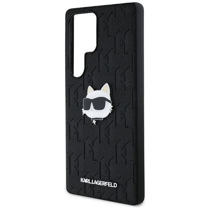 Futrola za Samsung Galaxy S25 Ultra S938, Karl Lagerfeld, Monogram Choupette's Head, Crna
