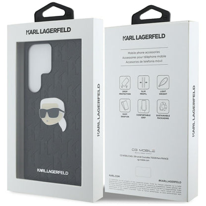 Futrola za Samsung Galaxy S25 Ultra S938, Karl Lagerfeld, Monogram Karl's Head, Crna