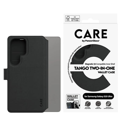 Futrola za Samsung Galaxy S25 Ultra S938, PanzerGlass, Care Feature Tango Two-in-One, Crna