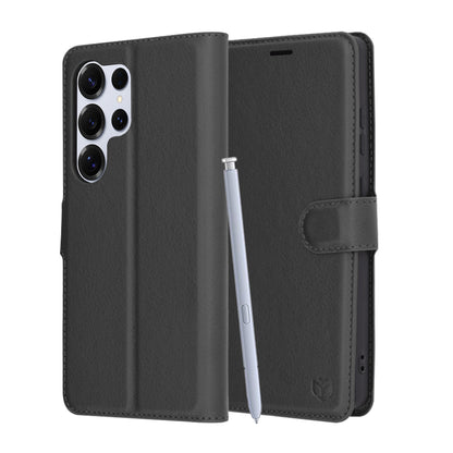 Futrola za Samsung Galaxy S25 Ultra S938, Techsuit, Kožna Folio, Crna