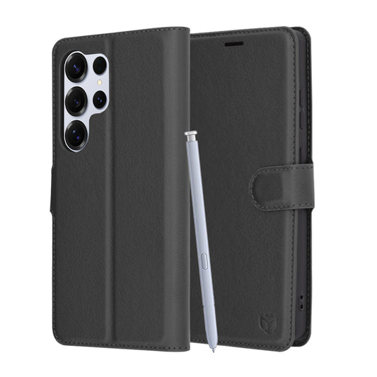 Futrola za Samsung Galaxy S25 Ultra S938, Techsuit, Kožna Folio, Crna