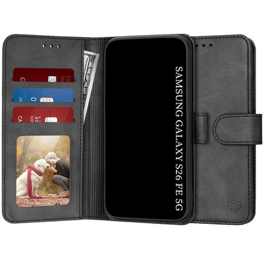 Futrola za Samsung Galaxy S26 FE / S25 FE, Techsuit, Diary Book, Crna