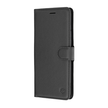Futrola za Samsung Galaxy S26 FE / S25 FE, Techsuit, Kožna Folio, Crna