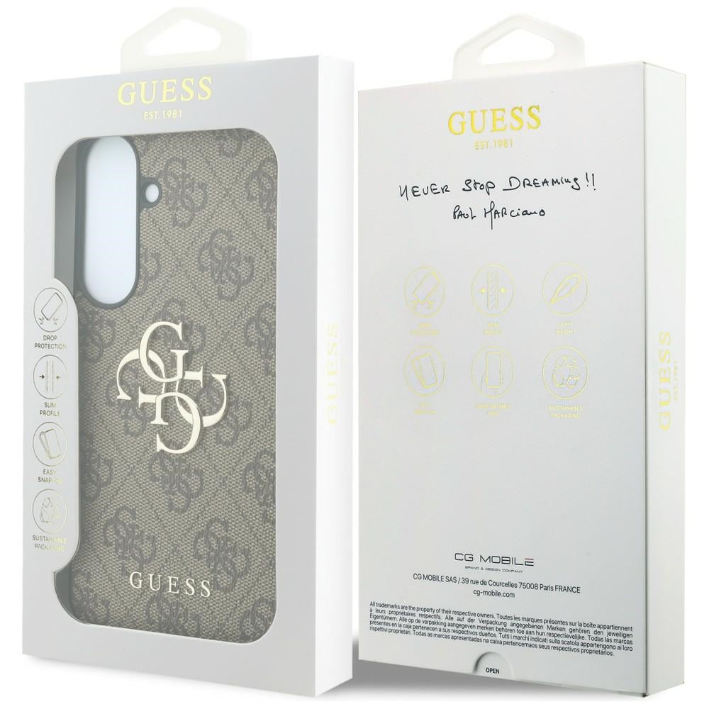 Maska za Samsung Galaxy S26 FE S741, Guess, 4G Metal Logo, Smeđa