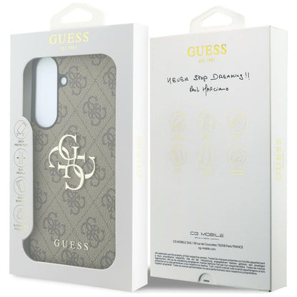 Maska za Samsung Galaxy S26 FE S741, Guess, 4G Metal Logo, Smeđa