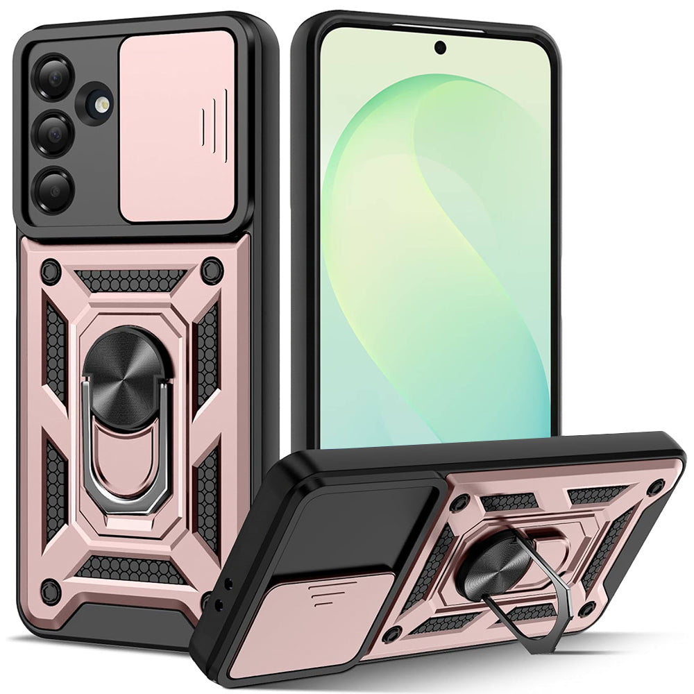Maskica za Samsung Galaxy S26 FE S741 / S25 FE, Techsuit, CamShield, ružičasto zlatna