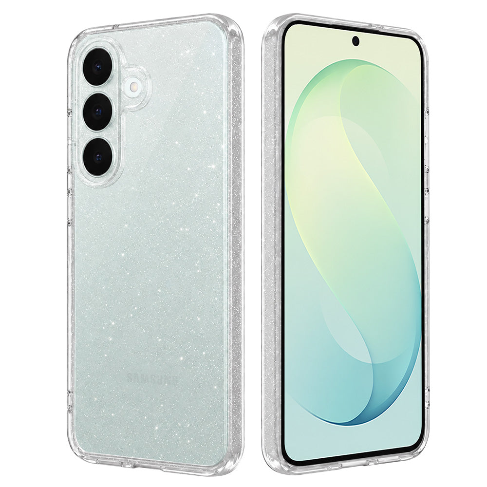 Maska za Samsung Galaxy S26 FE S741 / S25 FE, Techsuit, SparkleSkin, prozirna