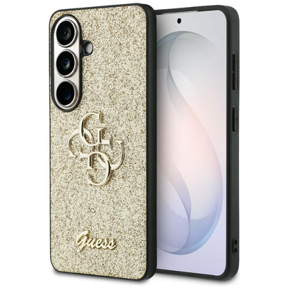 Futrola za Samsung Galaxy S26 S942, Guess, Fixed Glitter Big 4G Metal Frame, Zlatna