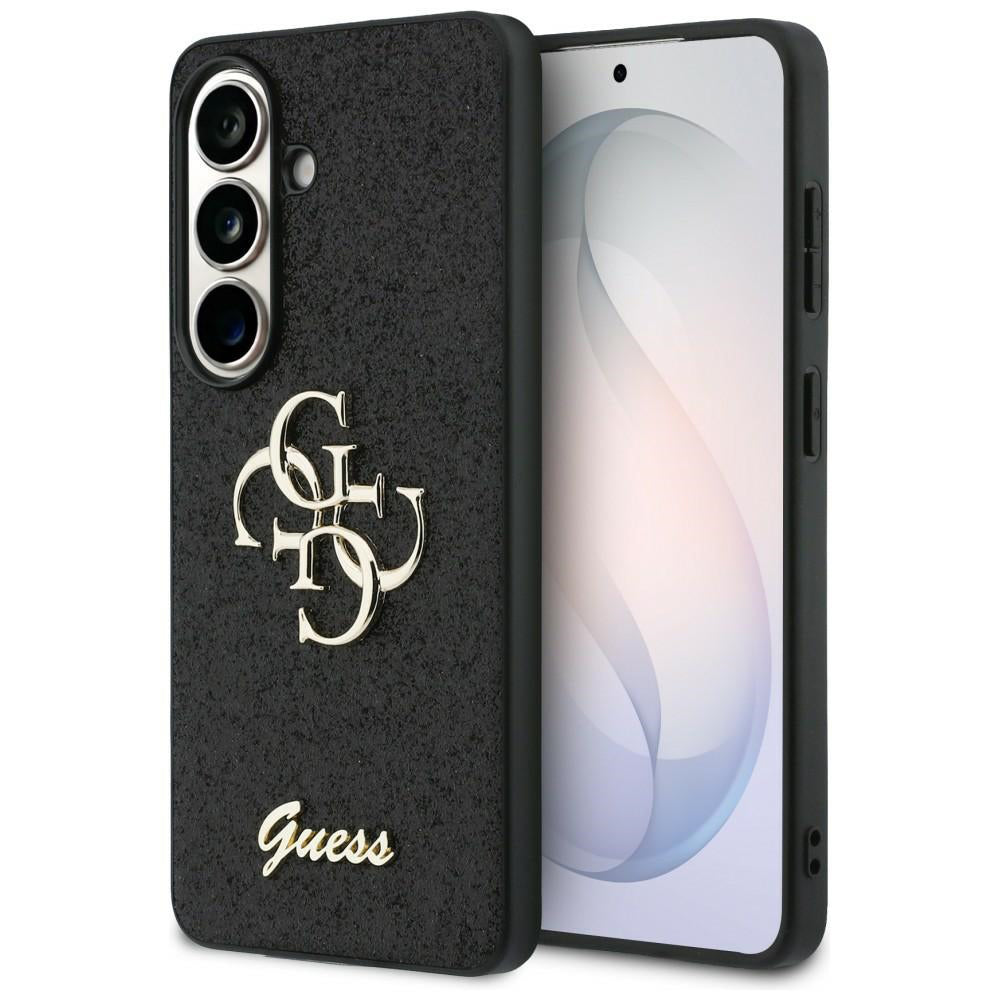 Futrola za Samsung Galaxy S26 S942, Guess, Fixed Glitter Big 4G Metal Frame, Crna