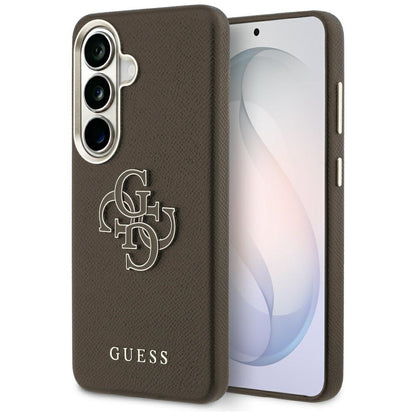 Maska za Samsung Galaxy S26 Plus S947, Guess, 4G Grained Big and Classic Logo, Smeđa