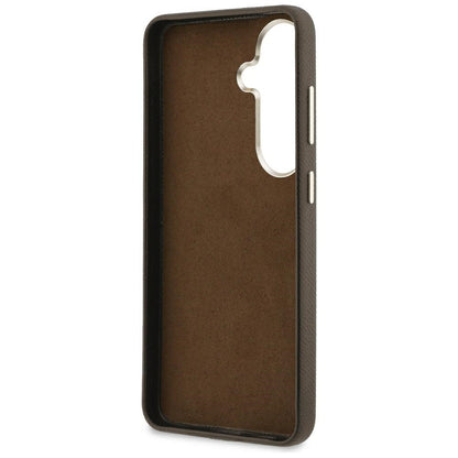 Maska za Samsung Galaxy S26 Plus S947, Guess, 4G Grained Big and Classic Logo, Smeđa