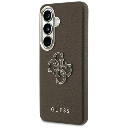 Maska za Samsung Galaxy S26 Plus S947, Guess, 4G Grained Big and Classic Logo, Smeđa