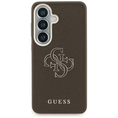 Maska za Samsung Galaxy S26 Plus S947, Guess, 4G Grained Big and Classic Logo, Smeđa