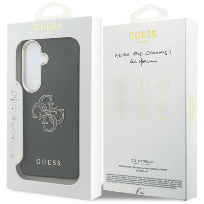 Maska za Samsung Galaxy S26 Plus S947, Guess, 4G Grained Big and Classic Logo, Crna