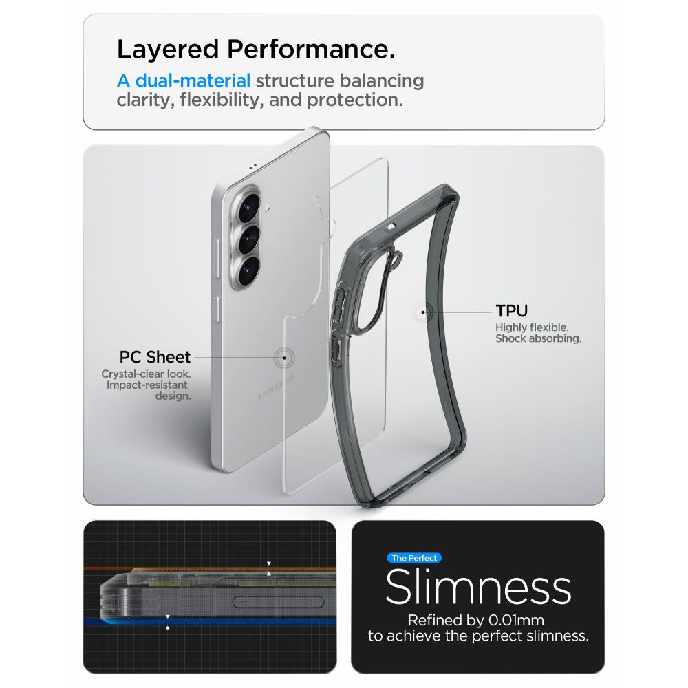 Futrola za Samsung Galaxy S26 Plus S947, Spigen, Ultra Hybrid, Dimljena ACS10708