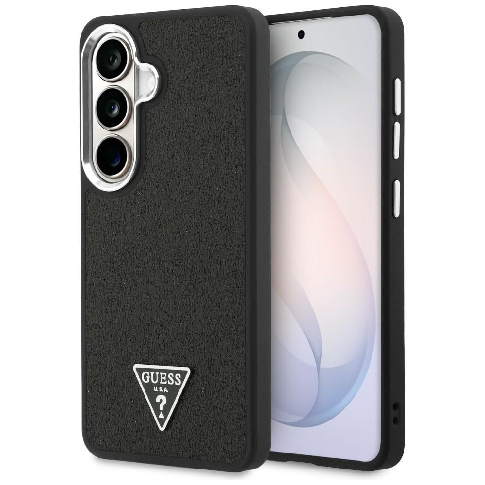 Futrola za Samsung Galaxy S26 S942, Guess, Fixed Glitter Triangle Logo, Crna