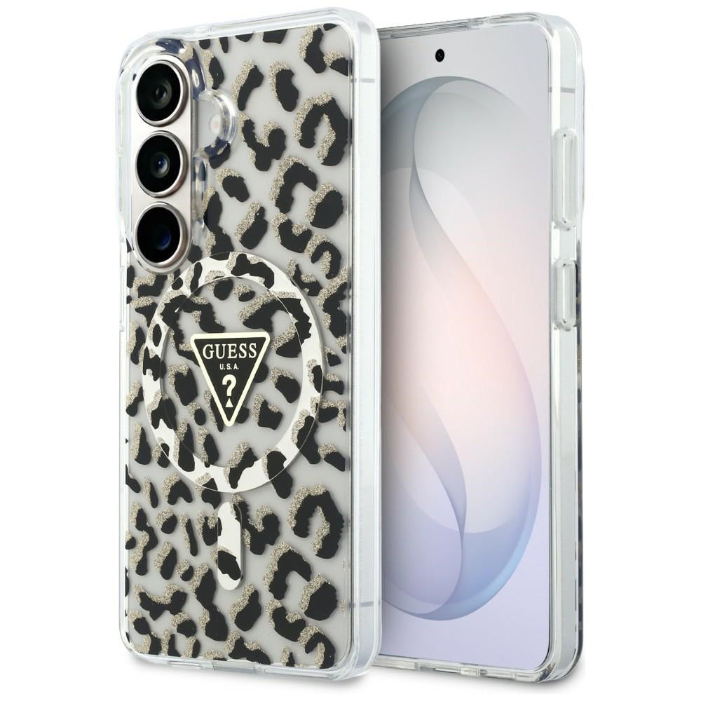 MagSafe futrola za Samsung Galaxy S26 S942, Guess, IML Leopard uzorak, Crna