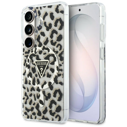 MagSafe futrola za Samsung Galaxy S26 S942, Guess, IML Leopard uzorak, Crna