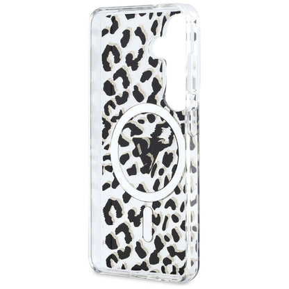 MagSafe futrola za Samsung Galaxy S26 S942, Guess, IML Leopard uzorak, Crna