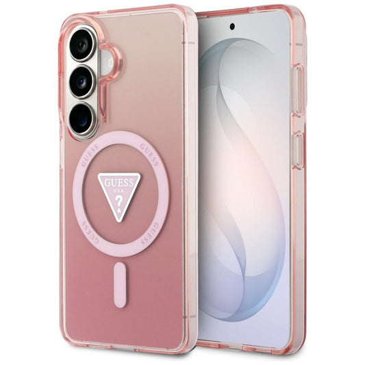 MagSafe futrola za Samsung Galaxy S26 S942, Guess, IML Gradient Triangle Logo, Roza