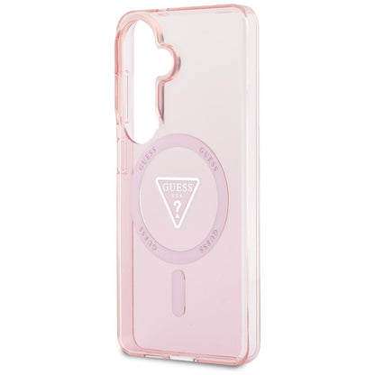 MagSafe futrola za Samsung Galaxy S26 S942, Guess, IML Gradient Triangle Logo, Roza