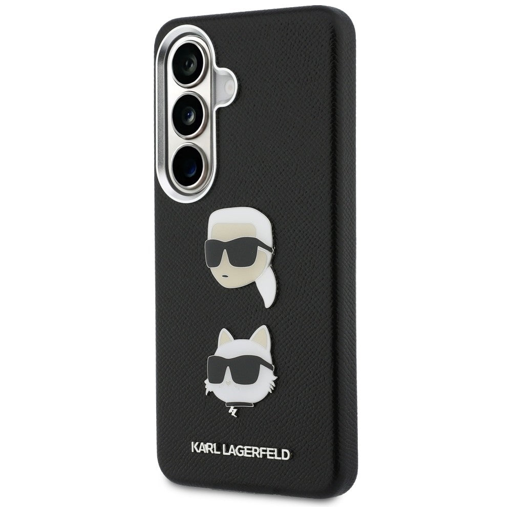 Futrola za Samsung Galaxy S26 S942, Karl Lagerfeld, Saffiano Karl & Choupette's Head Pin, Crna