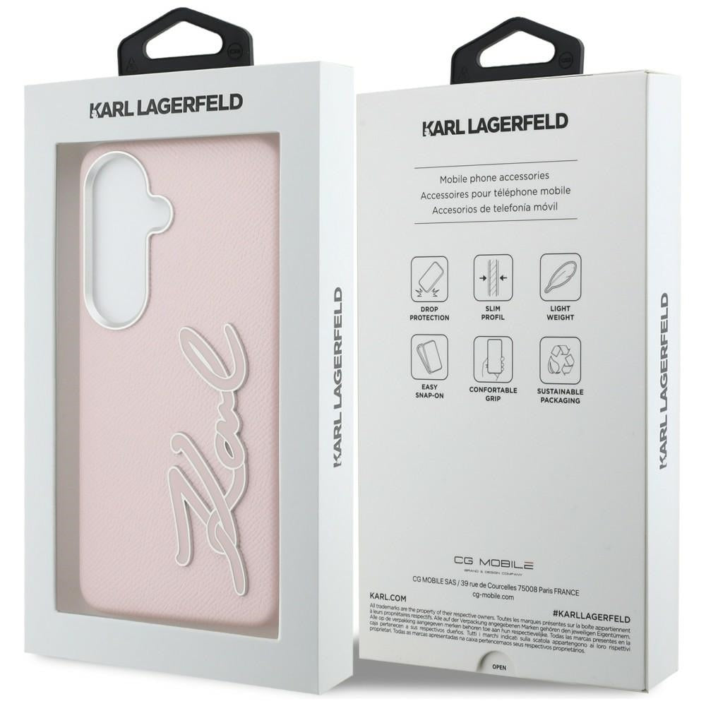 Futrola za Samsung Galaxy S26 S942, Karl Lagerfeld, Signature Resin Logo, Roza