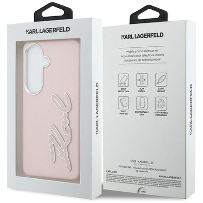 Futrola za Samsung Galaxy S26 S942, Karl Lagerfeld, Signature Resin Logo, Roza