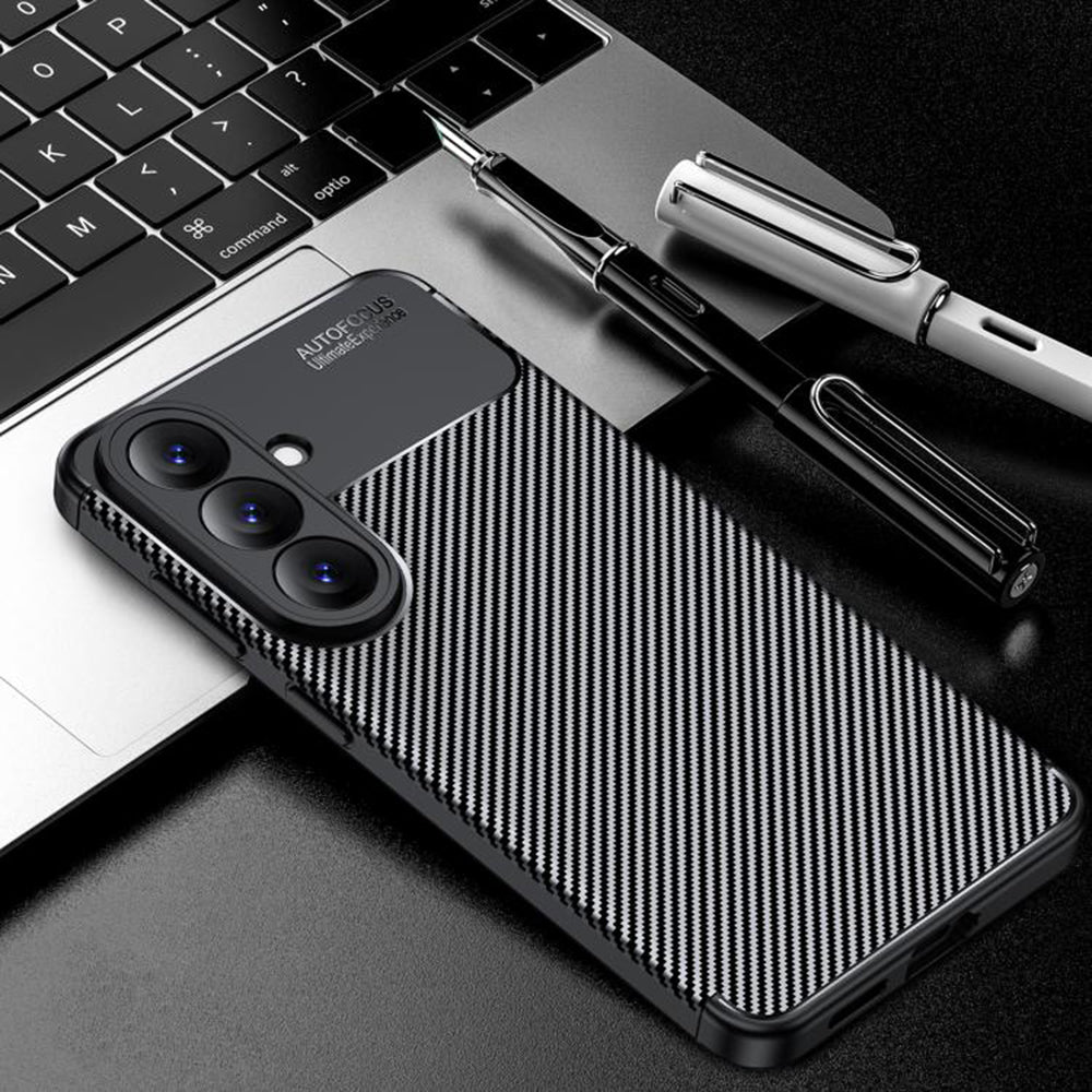 Futrola za Samsung Galaxy S26 S942, Techsuit, CarbonFiber, Crna