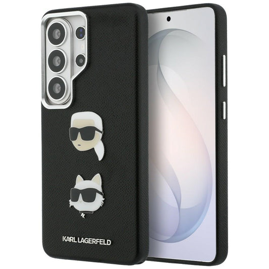 Futrola za Samsung Galaxy S26 Ultra S948, Karl Lagerfeld, Saffiano Karl & Choupette's Head Pin, Crna