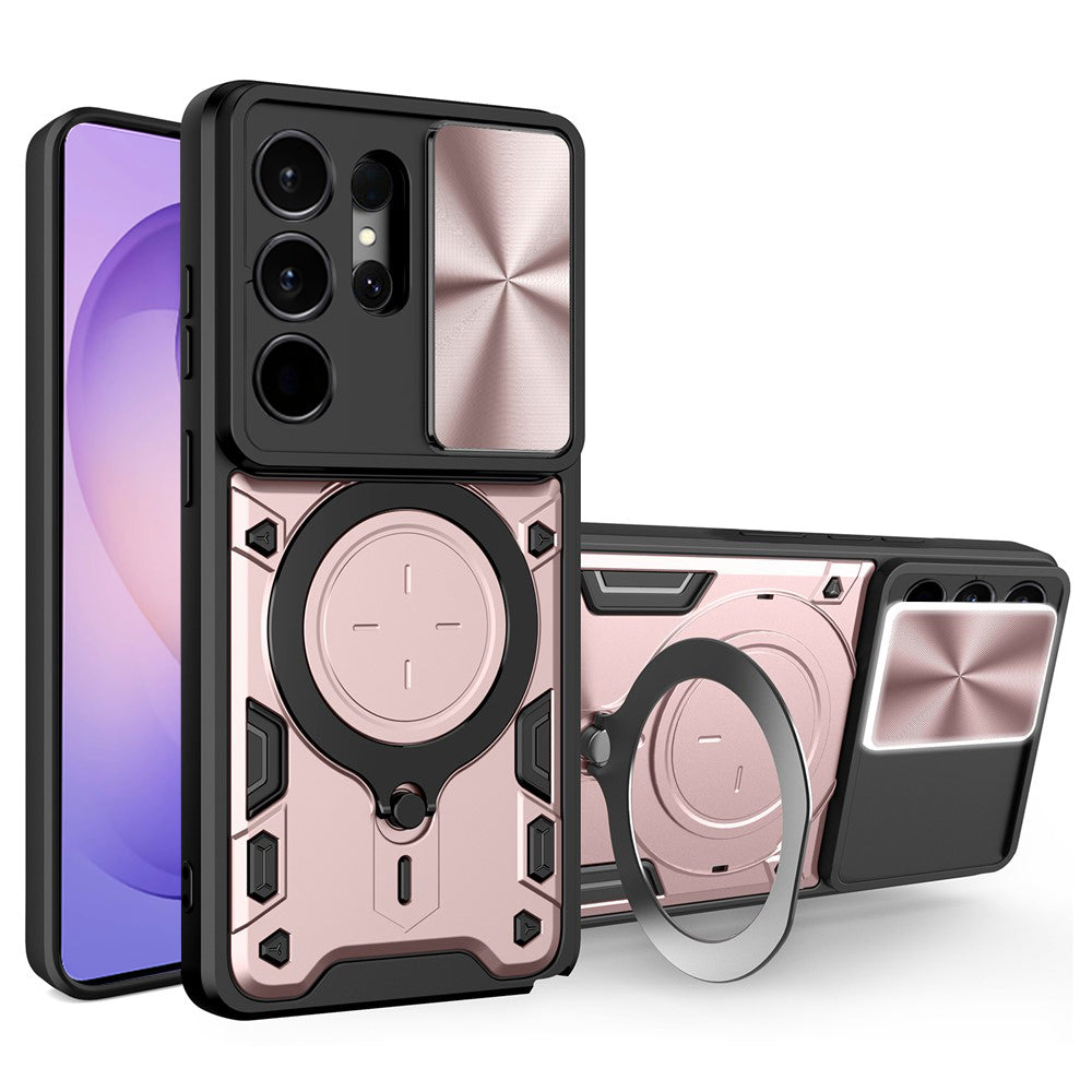 Maska za Samsung Galaxy S26 Ultra S948, Techsuit, CamGuard Pro, Ružičasto Zlatna