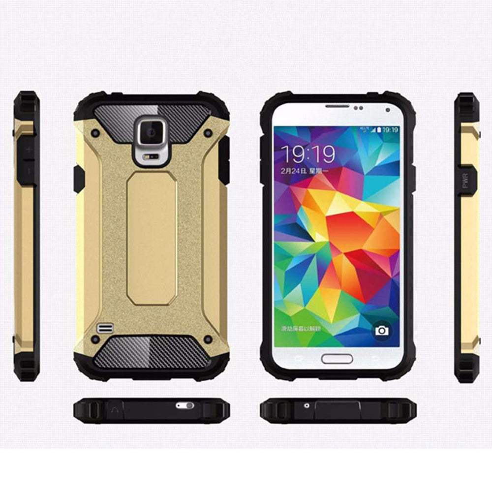 Maska za Samsung Galaxy S5 G900, Techsuit, Hybrid Armor, Crna