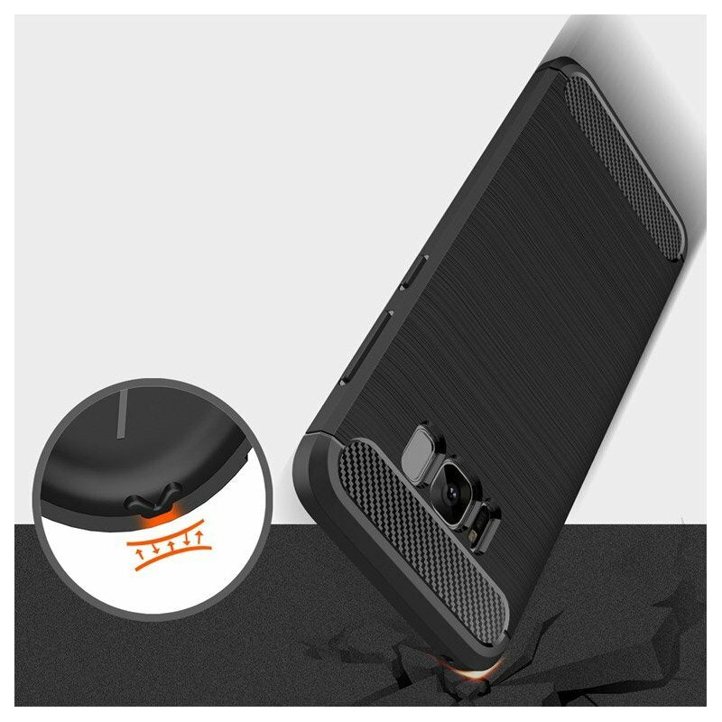 Maska za Samsung Galaxy S8+ G955, Techsuit, Karbon, Crna