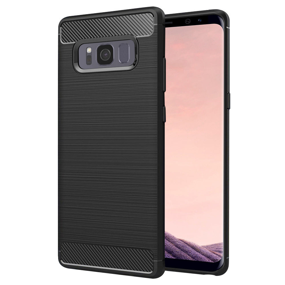 Maska za Samsung Galaxy S8+ G955, Techsuit, Karbon, Crna