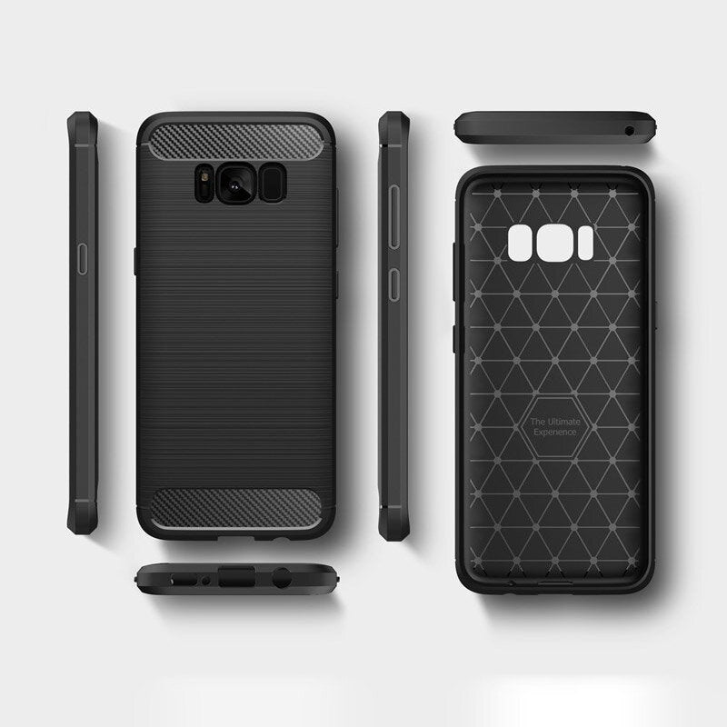Maska za Samsung Galaxy S8+ G955, Techsuit, Karbon, Crna