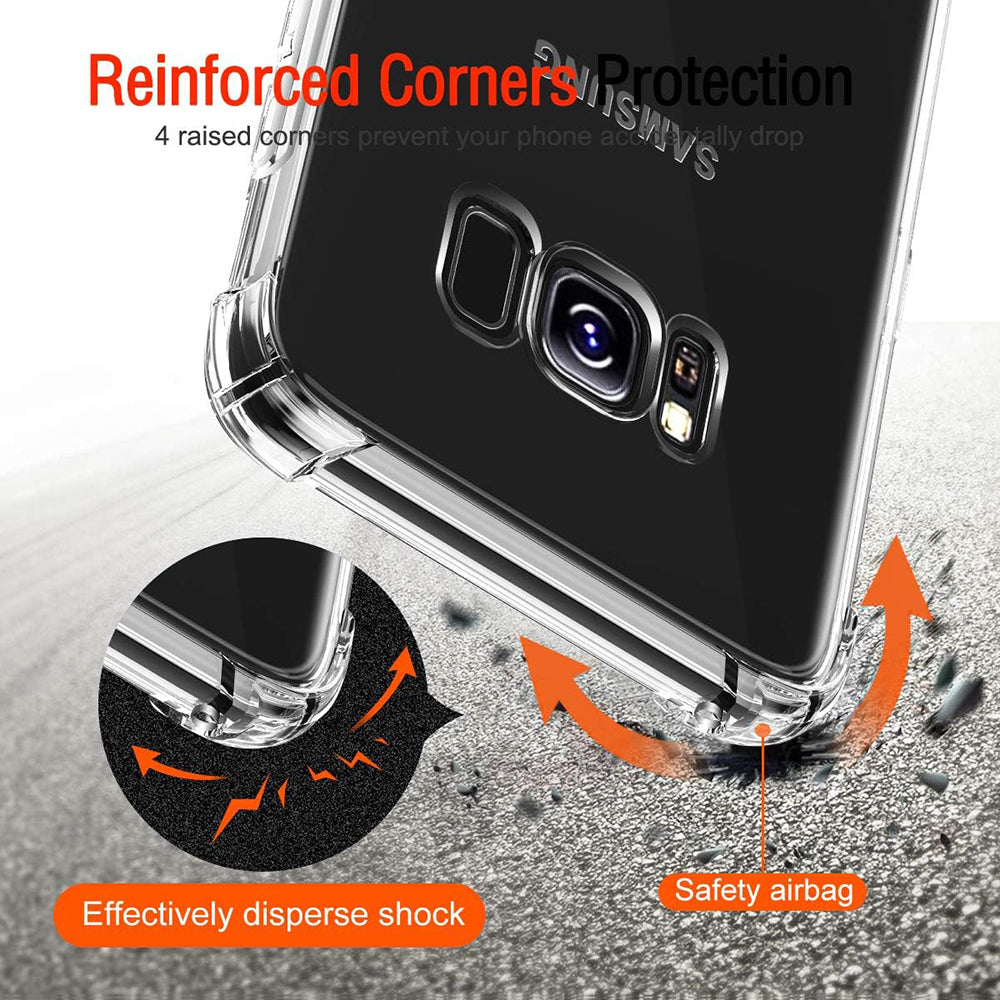 Maska za Samsung Galaxy S8+ G955, Techsuit, Shockproof Clear, Prozirna