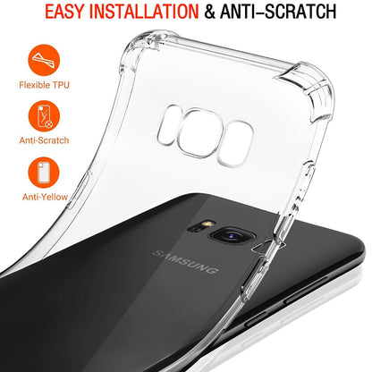 Maska za Samsung Galaxy S8+ G955, Techsuit, Shockproof Clear, Prozirna