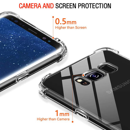 Maska za Samsung Galaxy S8+ G955, Techsuit, Shockproof Clear, Prozirna