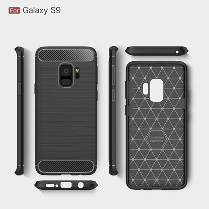 Maska za Samsung Galaxy S9 G960, Techsuit, Karbon, Crna