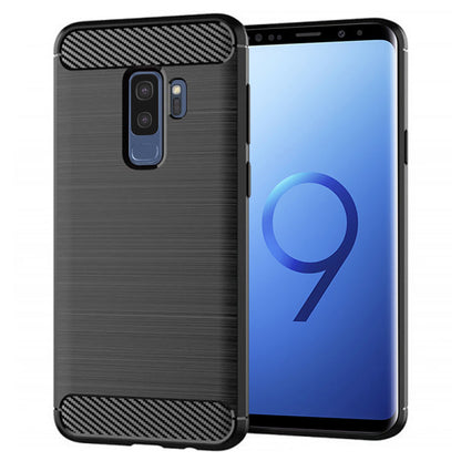 Maska za Samsung Galaxy S9+ G965, Techsuit, Karbon, Crna