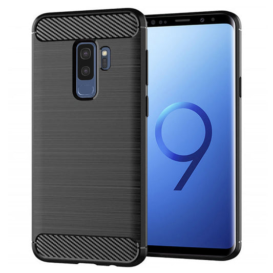 Maska za Samsung Galaxy S9+ G965, Techsuit, Karbon, Crna