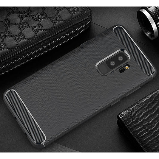 Maska za Samsung Galaxy S9+ G965, Techsuit, Karbon, Crna